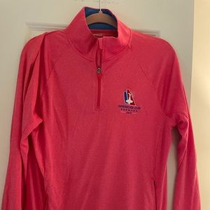 Vineyard Vines Americas Cup Quarter Zip Coral Size Mens M